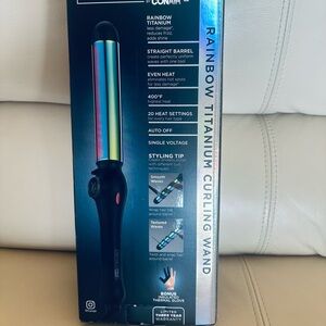 Conair Rainbow Titanium Curling Wand - Black
